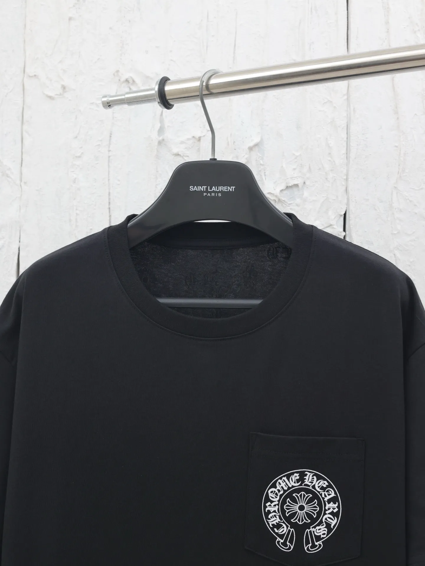 🅿️280 Come heart*/Cro Heart 25Ss short-sleeved T-shirt with full back printing. The fabric is made of 26-woven 200g cotton. The printing uses special imported slurry. Customized supporting accessories. Size: S/M/L